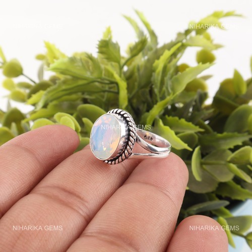 Oval october birth milky opal - birth,