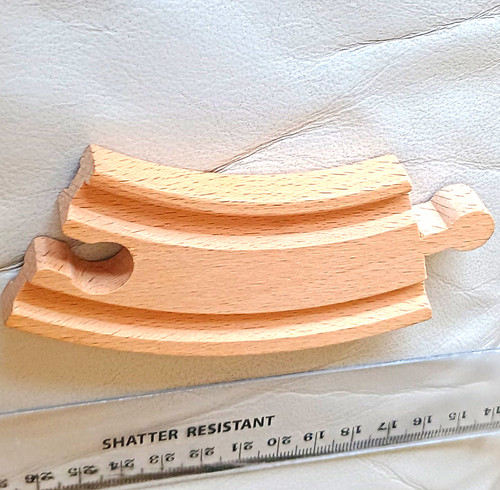 Wooden toy train track curved - train,