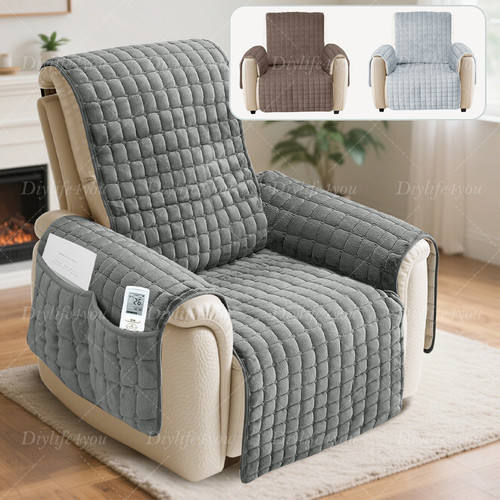 Non slip plush recliner sofa - slip,