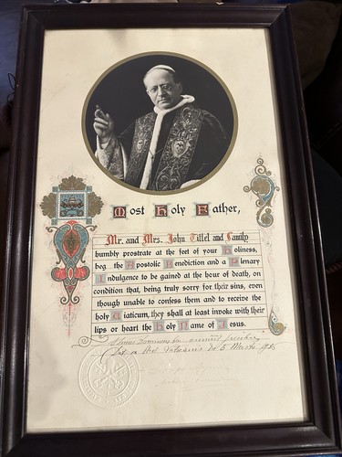 1936 papal indulgence pope - 1936,