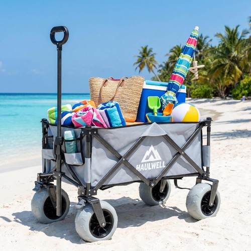 Collapsible beach wagon big - collapsible,