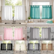 Voile cafe curtain panels - voile,
