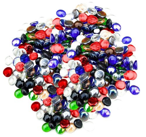 Round glass pebbles - round,