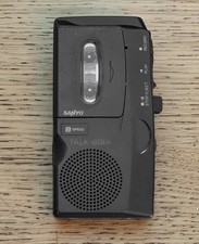 Vintage Sanyo Talk Book TRC 520M microcassette Tape recorder. Working