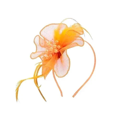 Looped pearls fascinator - pearls,