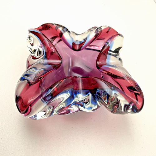 Vtg murano glass ashtray - murano,