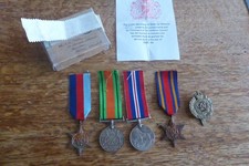 Original WW2 WWII Medal Group Burma Star H.J. Trim Devon + Paperwork
