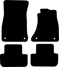 Audi A5 Sportback 2009 to 2017 Tailored Car Mats Deluxe Carpet & Edging 4 clips