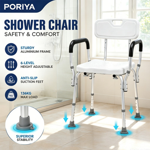 Shower chair with arms - shower,