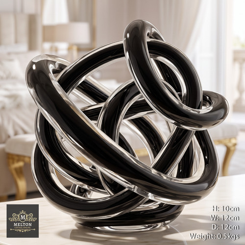 Glass knot infinity - glass, sculpture