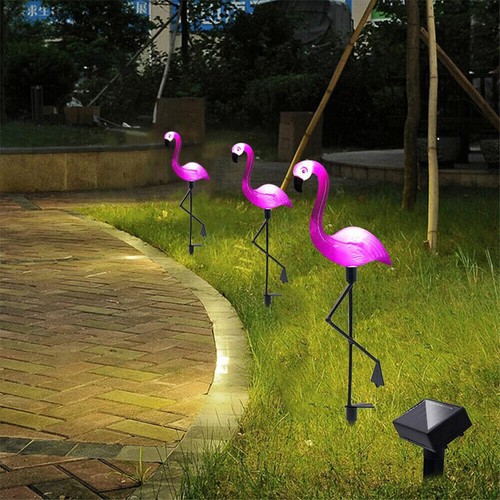 3pcs solar power pink - 3pcs, flamingo