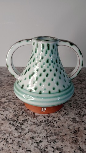 Studio pottery vase - vase, glazed