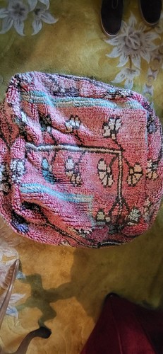 Vintage moroccan floor pouf - vintage,
