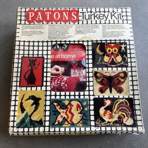 Vintage patons turkey rug kit - turkey,