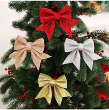 Glitter Tinsel Bows Christmas