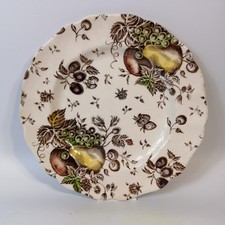 Bread Plate Johnson Bros Autumn's Delight 6" Pears Strawberries Brown 