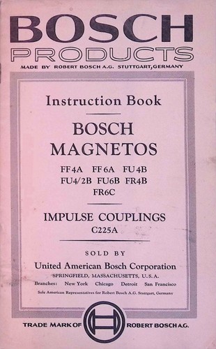 Bosch magneto service manual - magneto,