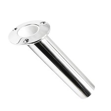 Marine City 316 Stainless Steel Fishing Rod Holder Drain Flush Mount 30° Angle