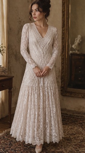 Ann balon dress italian lace - italian,