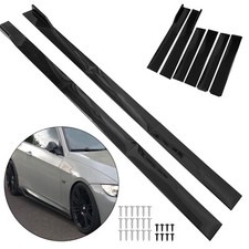 78.7" Side Skirts Extension Rocker Panel Splitter For BMW F30 F80 M3 F82 M4 E92