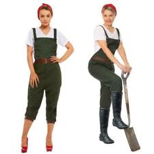 WW2 1940s Land Girl Womens Army World War 2 Fancy Dress Costume Size UK 8 - 22 