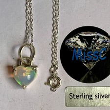 FIRE OPAL 8CT HEART 925