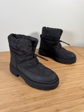 Tamaris Snow Boot Black Uk7 Fleece Lined Padded Nylon EU41