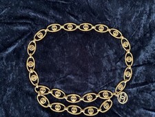1980s Gold Chanel CC Rope Belt