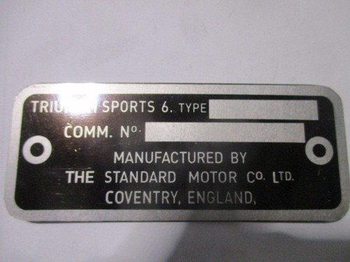 Type plate sign british - plate,