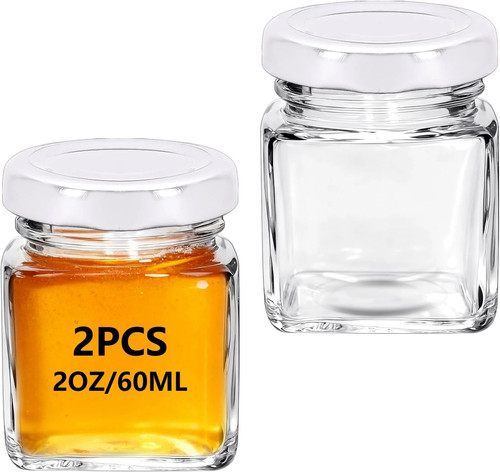 2oz square mini clear glass - 2oz,