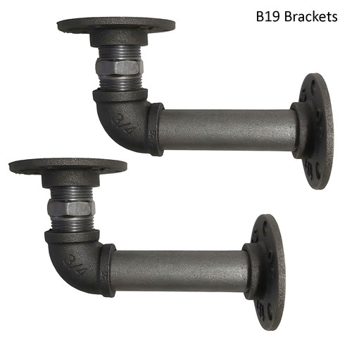 Pipe shelf brackets - shelf,