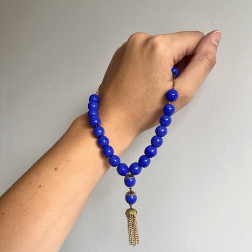 Blue greek worry beads - greek,
