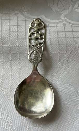 Norwegian silver caddy spoon - norwegian,