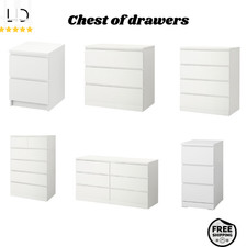 New IKEA MALM Chest of Drawers 2 3 4 6 Drawer White Bedroom Storage Unit Modern