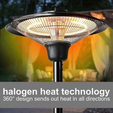 1.5KW Electric Quartz Outdoor Standing Waterproof Garden Patio Heater Heating UK
