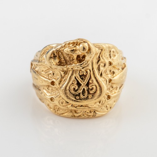 Mens 9ct gold saddle - 9ct, ring