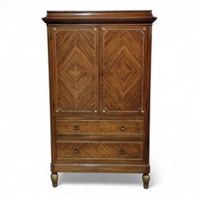 Antique French Linen Press / Kingwood Storage side cupboard with drawers