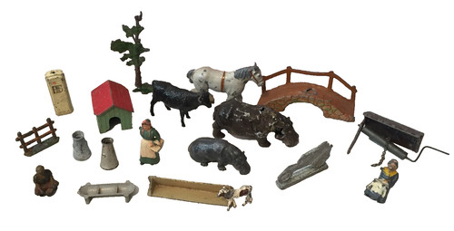 Vintage metal lead - farm, zoo