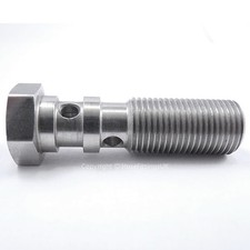 7/16x24 UNF (M11x1.0) STAINLESS STEEL DOUBLE BANJO BOLT 39mm Brake Fitting Eye