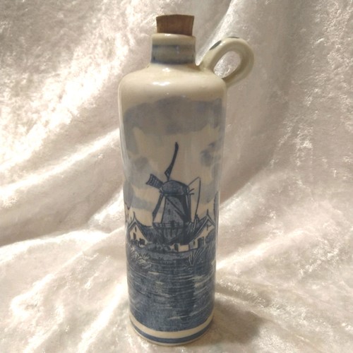 Vintage delft blue corked jug - blue,