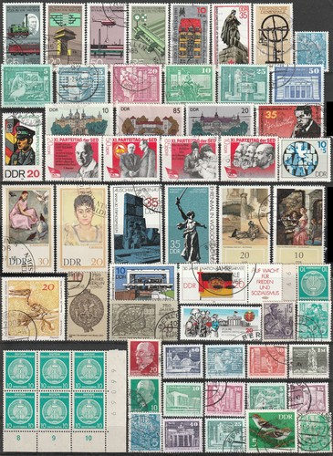Lot stamps gdr rda - of,
