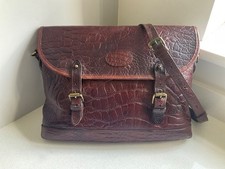 Vintage Mulberry chestnut brown Nile leather satchel shoulder crossbody bag