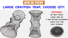 DEXTER LARGE CRAYFISH TRAP SHRIMP PRAWN CRAB BAIT CAGE DROP NET LOBSTER POT