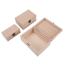 Natural Wood Square Box with