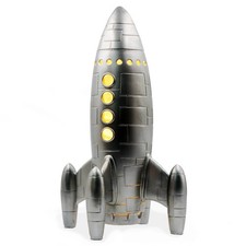 44cm High Rocket Lamp Battery Rocket Ship Polyresin Space Rocket Astronomical
