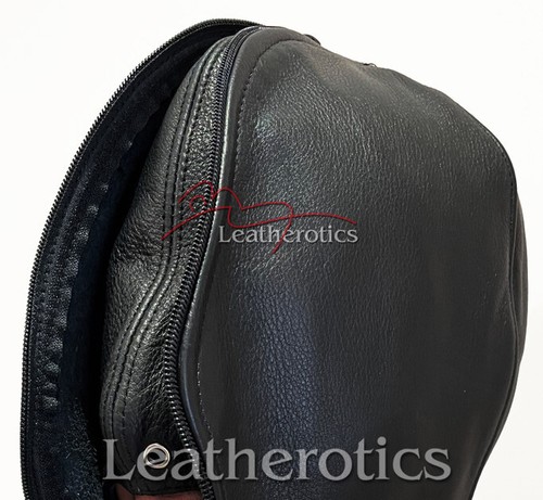 Leather open mouth - , hood