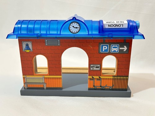 Wooden train track station - wooden, &