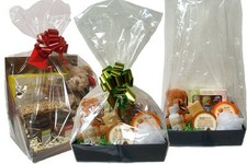 Clear Cellophane Gusseted Display Bags - Gift Hamper Basket Wrapping Packaging