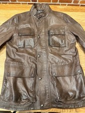Belstaff dark brown leather