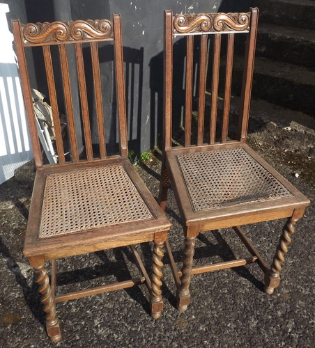 Edwardian chairs column - chairs, backs
